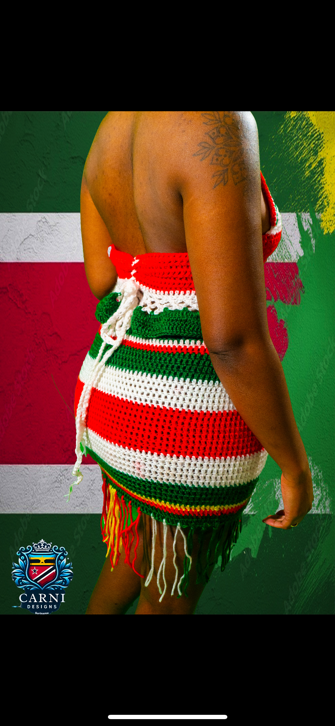 Suriname Crochet Set – Handmade(on request) short or skirt