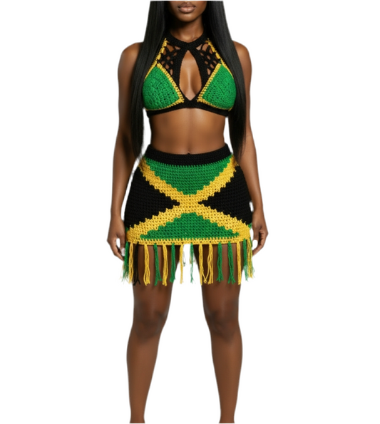 Jamaican 🇯🇲 crochet set (read first)